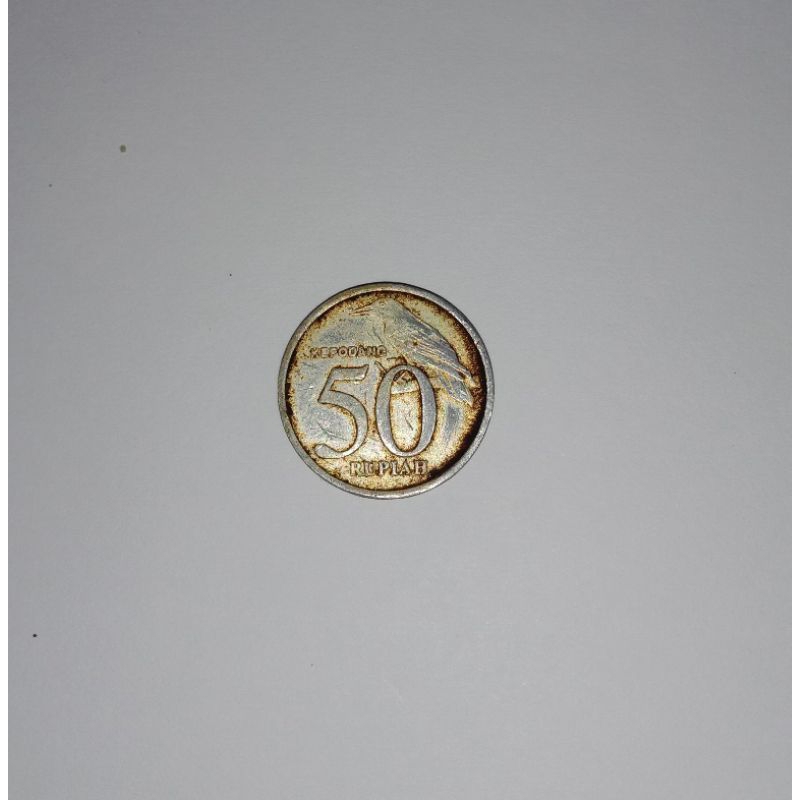 koin bernominal 50 rupiah tahun 2002