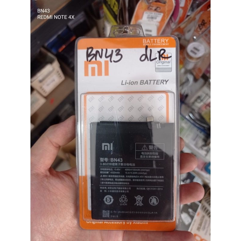 BATRE BATERAI HP MODEL BN43 ORI PACK REDMI NOTE 4 SNAPDRAGON/REDMI NOTE 4X SNAPDRAGON