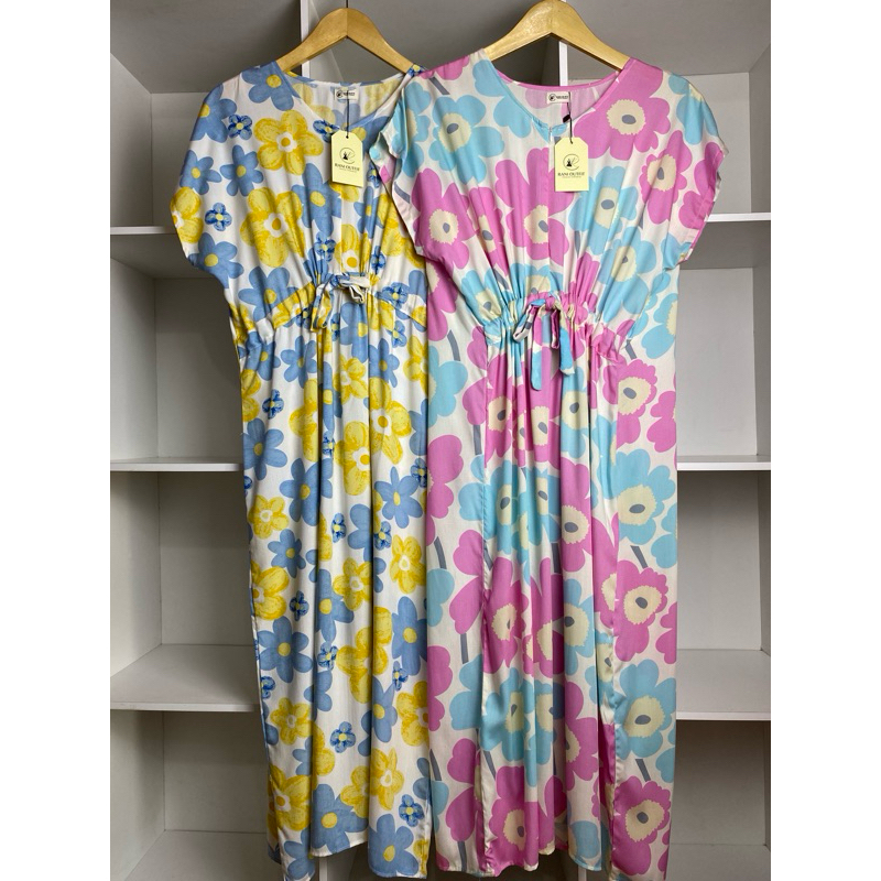 Premium Daster Serut Busui Rayon Viral Motif Kekinian/Daster Serut/Daster Cantik LD 120/Daster Murah