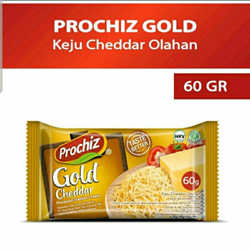 

PROCHIZ Gold Cheddar Chesse / Keju 60gr