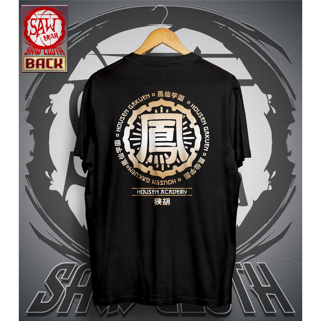 S.A.W CLOTH HOUSEN GAKKUEN T-Shirt Kaos Manga Anime CROWS ZERO HIGH AND LOW Atasan Pria/Wanita Katun