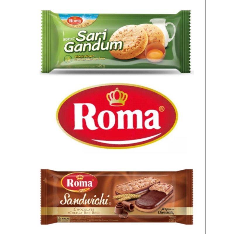 

Roma Sandwich Biskuit Chocolate / Gandum Biskuit 157g / 149g