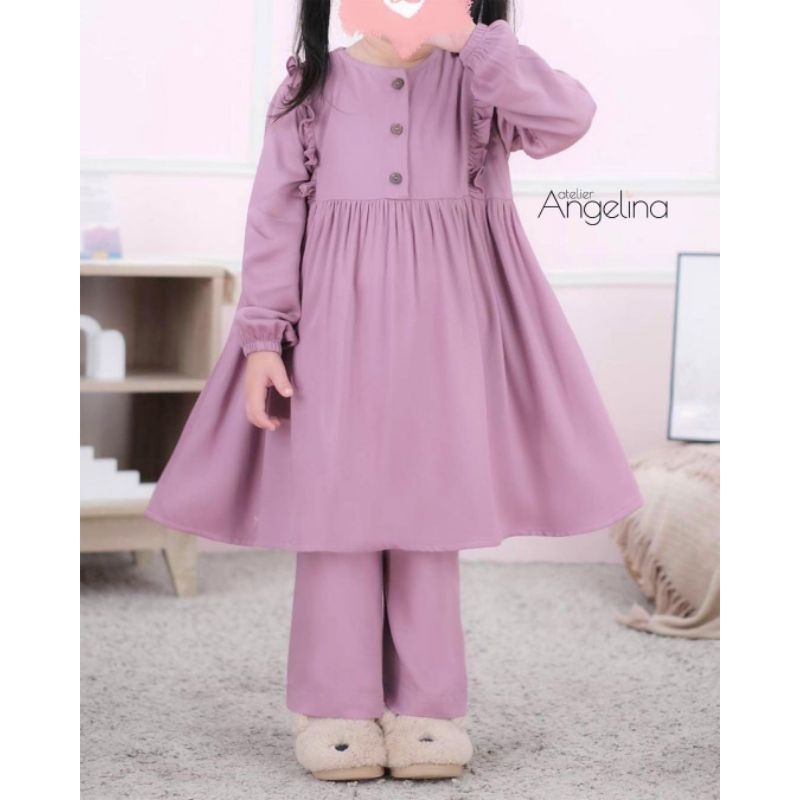 Little zahra embro dusty purple size 6-8 dan 8-10 by atelier angelina