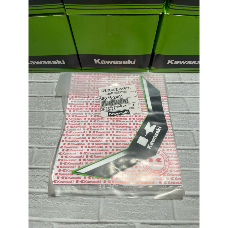 stiker cover lampu KLX bf original 56075-2401