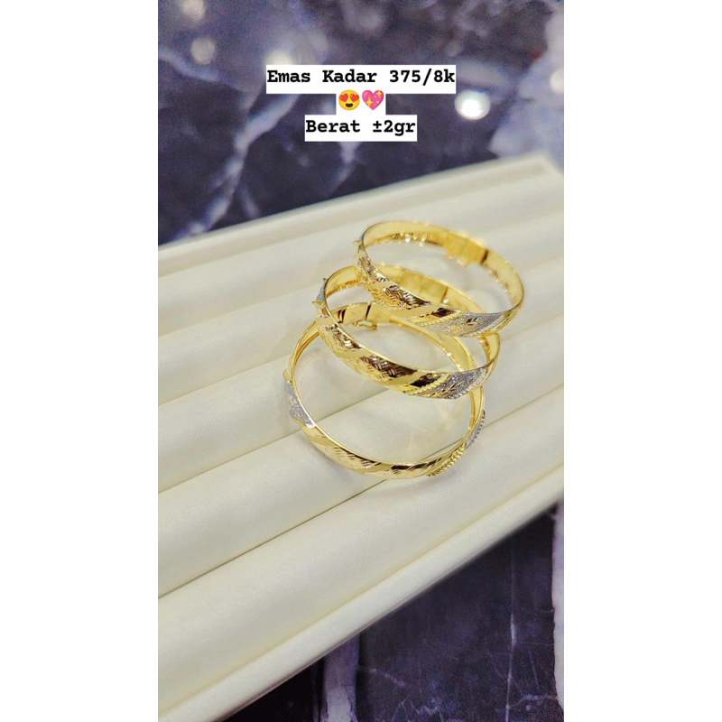 Gelang anak kadar 375 emas muda