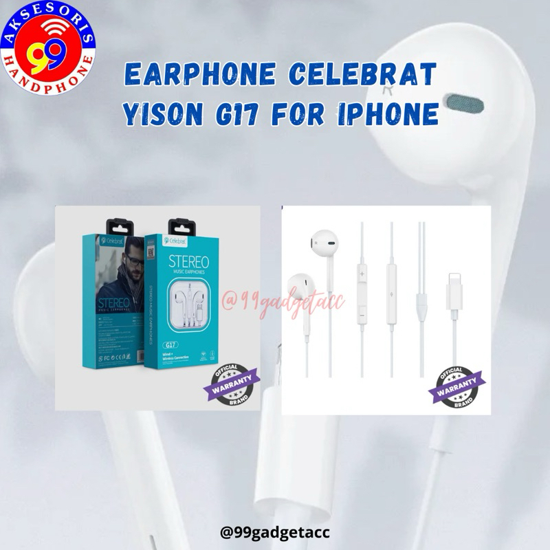 HEADSET KABEL / EARPHONE KABEL IPHONE YISON G17