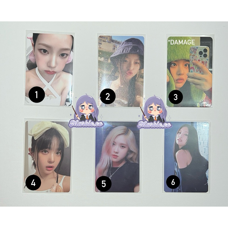 PHOTOCARD TC KARINA SG24 AESPA BLACKPINK BP ROSE JENNIE NEWJEANS HANNI PITA POUT OFFICIAL