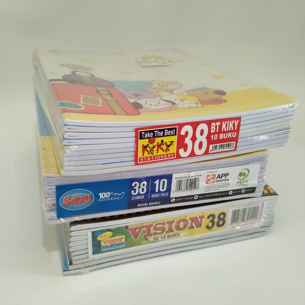 

Buku Tulis 38 Lembar - 1 Paket 3 Pack buku