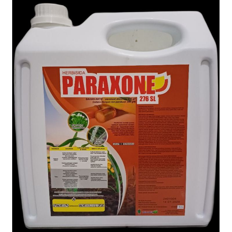 Herbisida Paraxone 276 SL kemasan 5 liter