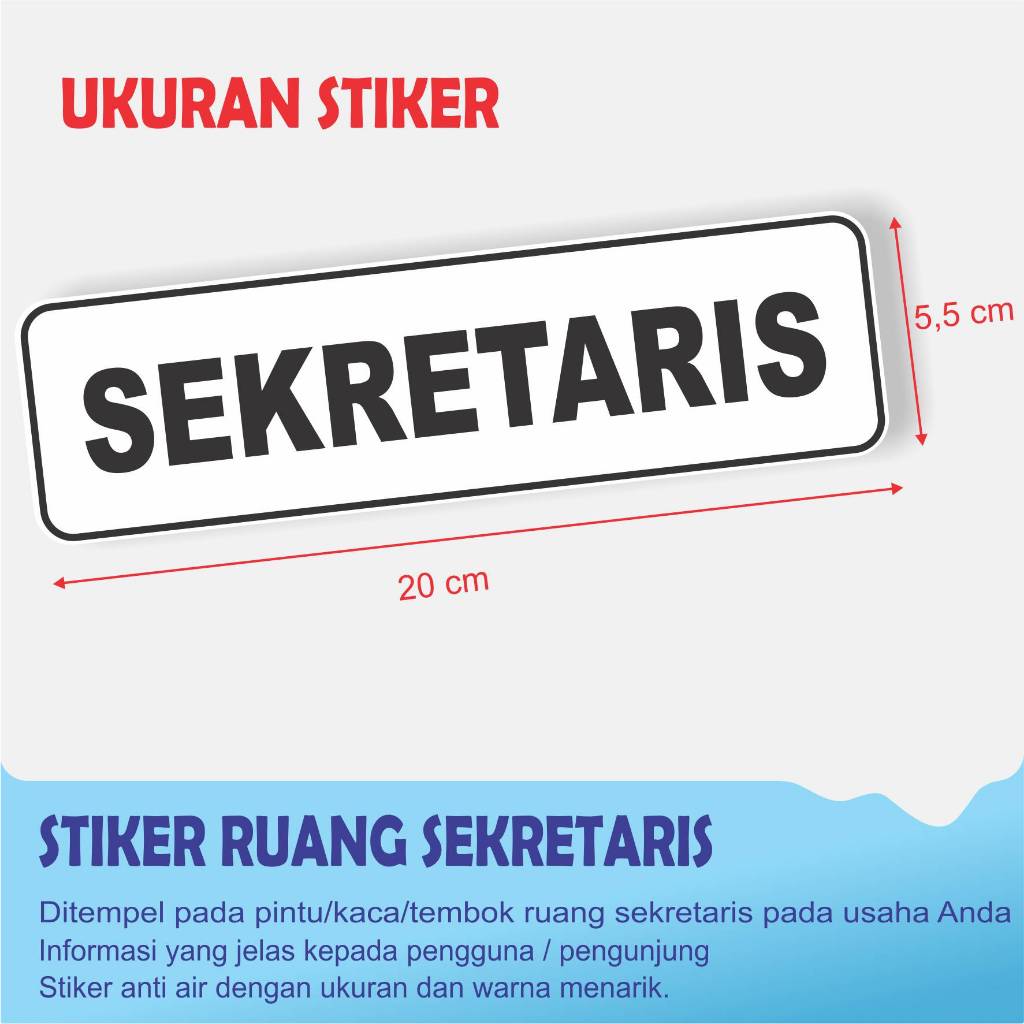 

STIKER Tulisan RUANG SEKRETARIS