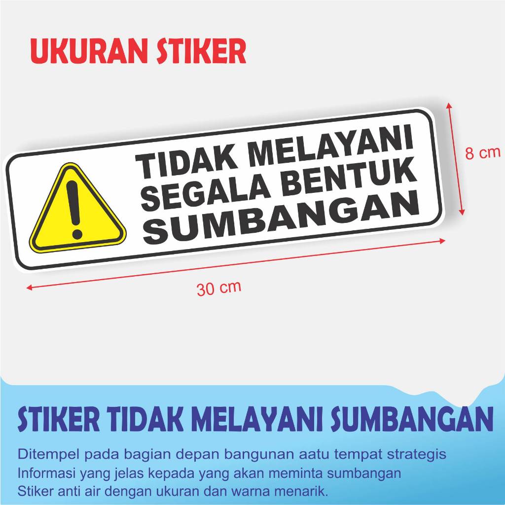 

STIKER TIDAK MELAYANI SEGALA BENTUK SUMBANGAN