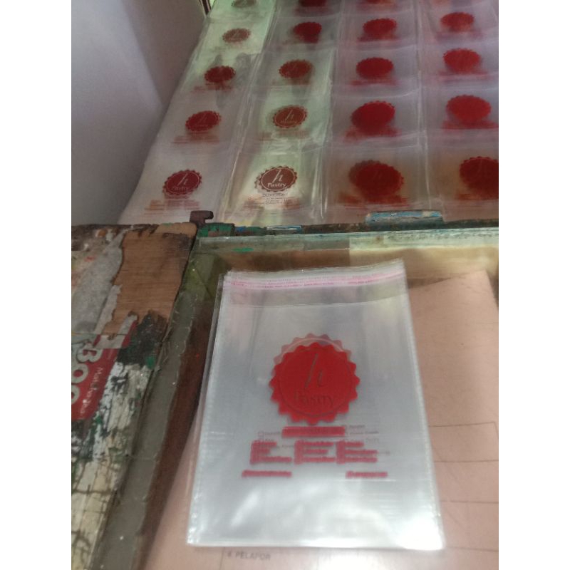 Sablon Plastik Murah Opp Roti 15x18