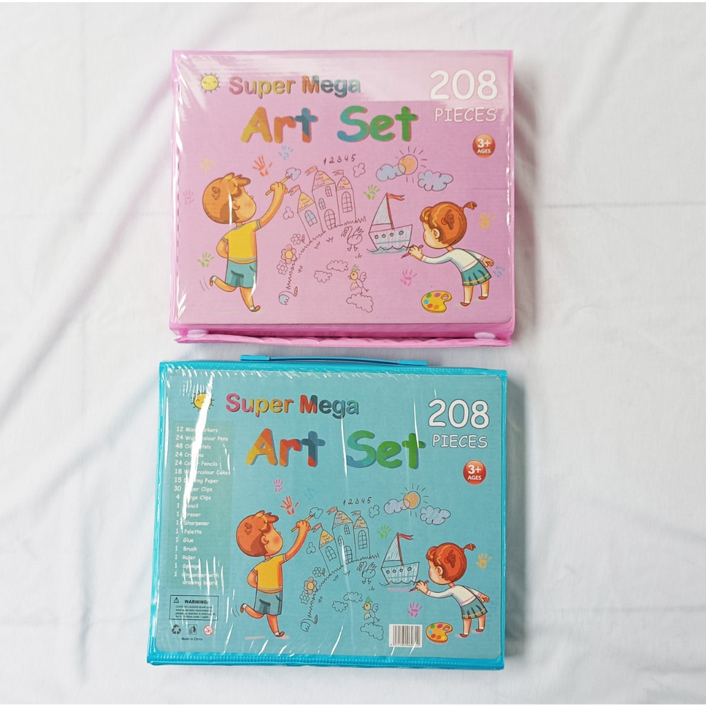 

Crayon set 208/68/42 pcs alat tulis menggambar dan memarnai gratis bubblewrap