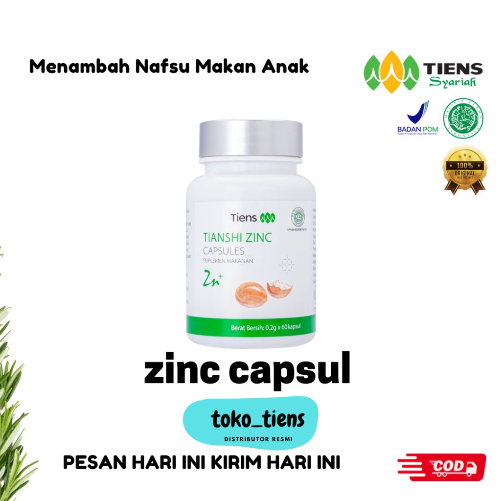 Penggemuk Badan Tiens [ ZINC Tiens ]