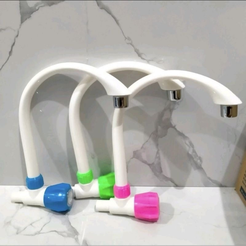 Kran Angsa Wastafel Plastik  PVC / Kran Air Cuci Piring