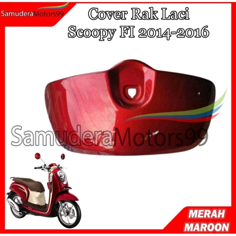 MERAH MAROON kantong laci rak tebeng doremon Scoopy fi 2013-2016