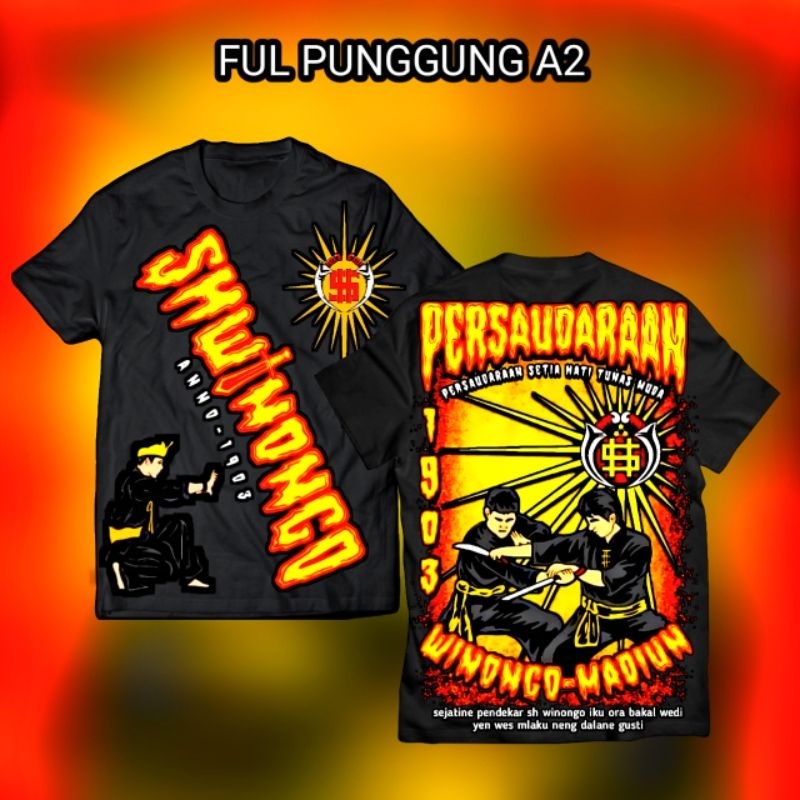 kaos SH wingongo kaos pshw winongo distro disain terbaru PSHW winongo lawasan ful punggung A2