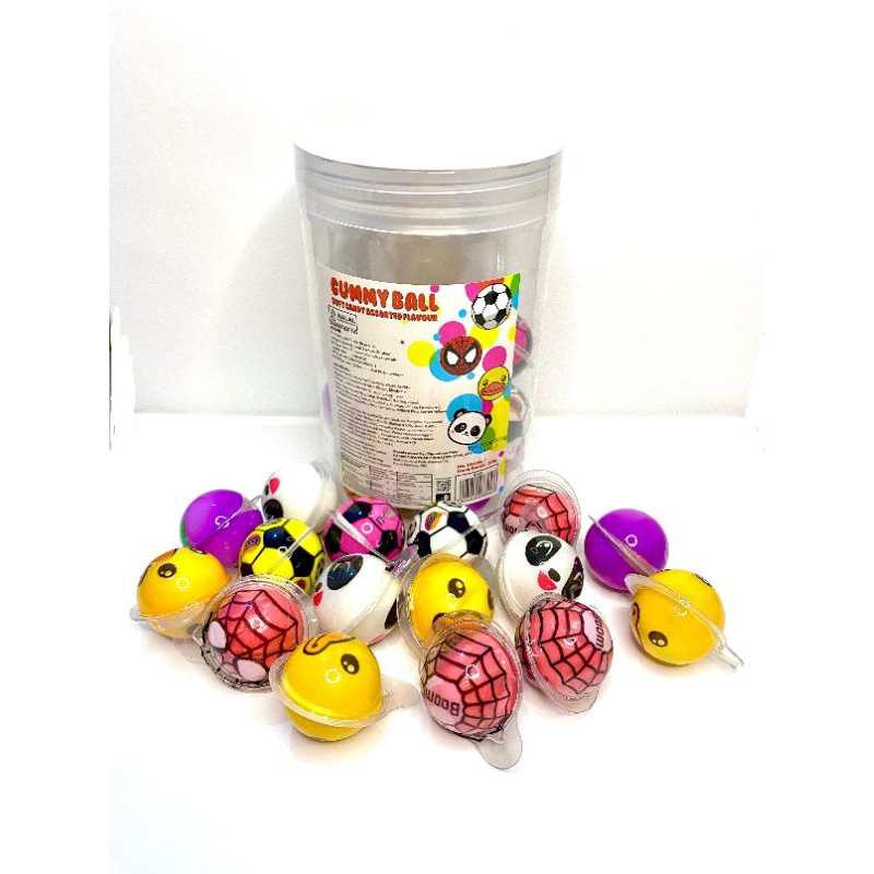 

Permen lunak gummy ball soft candy isi 30 pcs