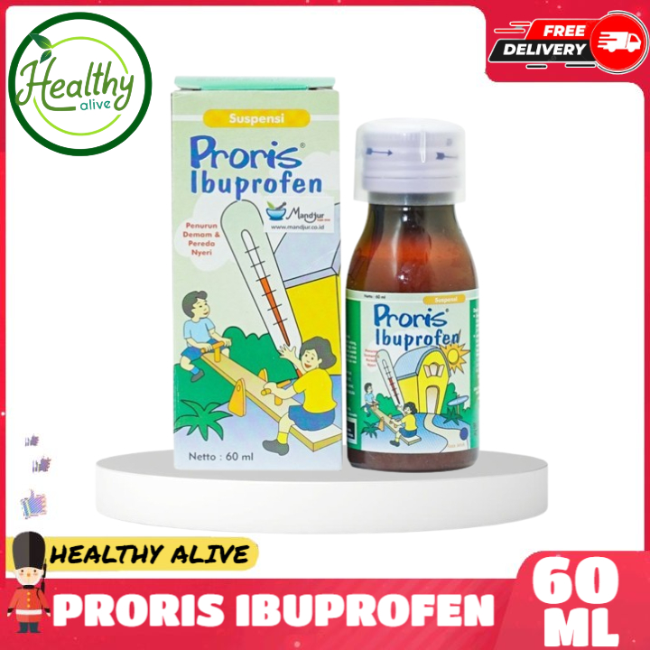 Proris Suspensi 60 ml Rasa Jeruk / Ibuprofen / Penurun Panas Anak / Demam Anak -60ml