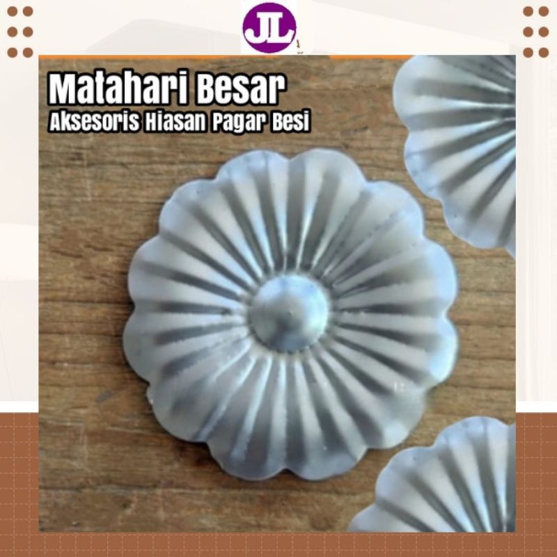 Matahari Besar Ornamen Pagar Besi Matahari Besar Plat Besi Hiasan Pagar Matahari Besar Aksesoris Pag