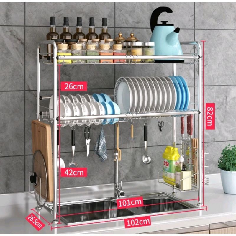 Rak Pirik wastafel stainless (preloved)