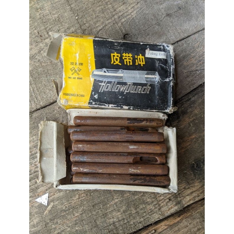pahat plong hollow punch 1/4 two axe brand