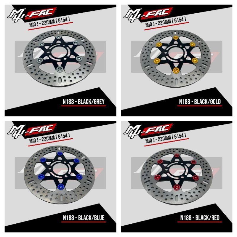 CAKRAM DEPAN MUFAC MIO J LUBANG 3 220mm / DISC PIRINGAN CAKRAM MIO J MUFAC