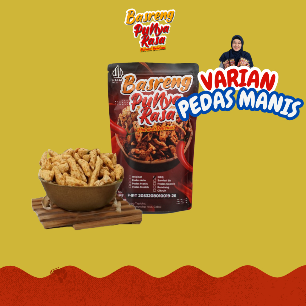 

Basreng Cemilan Viral Pedas Manis Snack Praktis Bumbu Melimpah