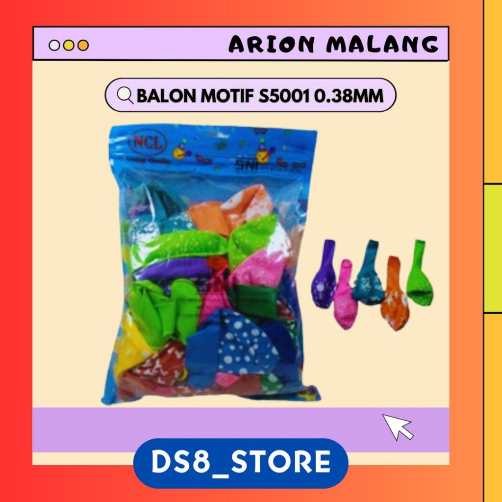 Balon Motif Mix [3250-M] 50pcs FANCY
