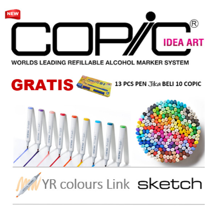 

SPIDOL Marker COPIC SKETCH YR Original Japan Baru Satuan