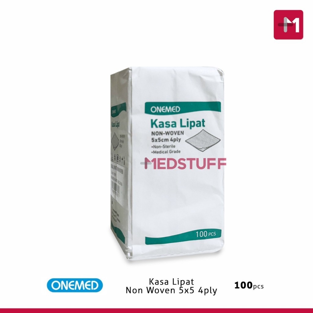 Kasa Lipat Non Woven 5x5cm 4ply isi 100s Onemed Kasa Onemed Kasa Lipat Onemed