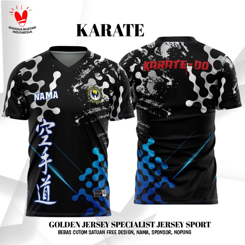 [COD] kaos jersey Karate-Do Gratis Custom Full Printing /baju kaos bela diri karate/jersey karate
