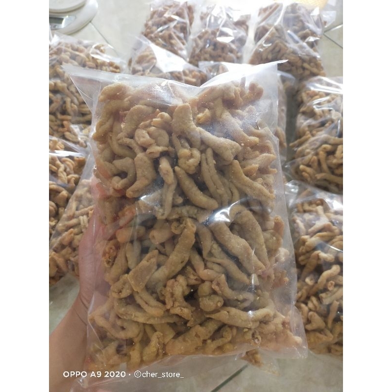 

kripik keripik usus krispy 500 gram