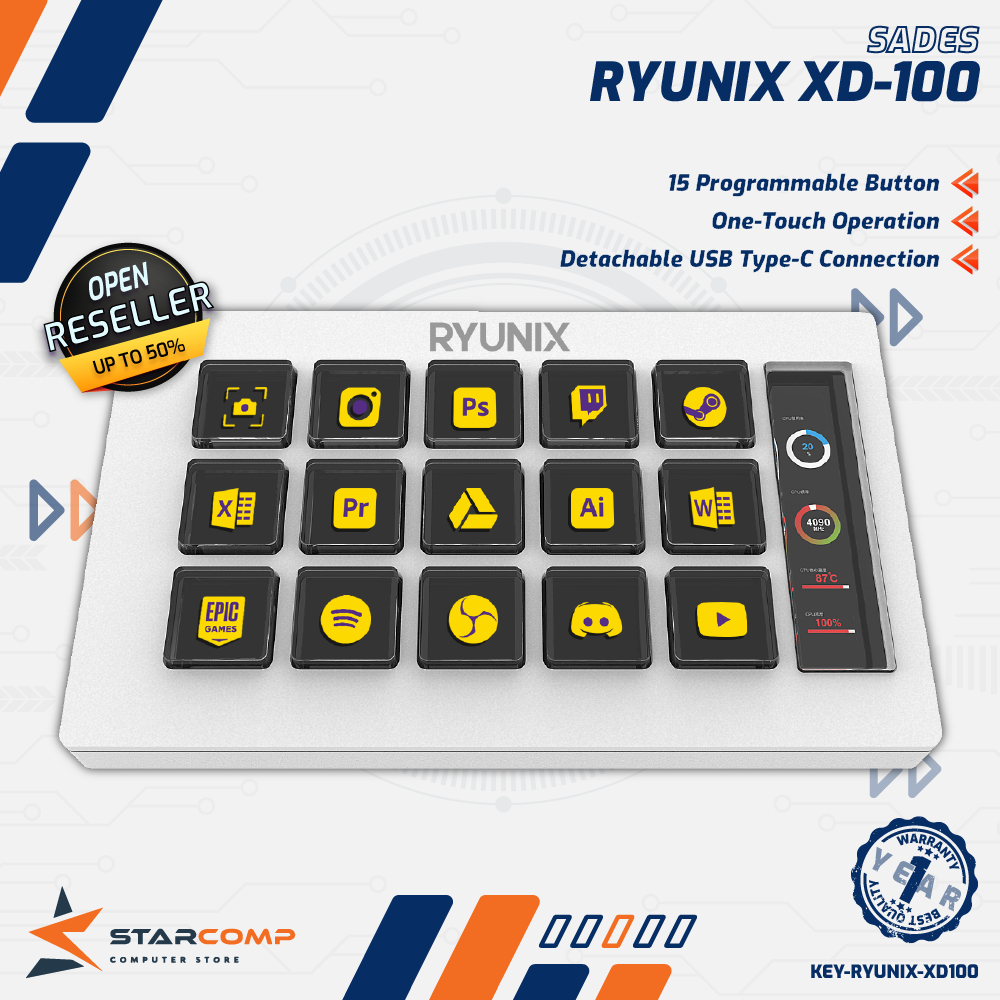 Sades Ryunix XD100 Stream Deck Control Pad