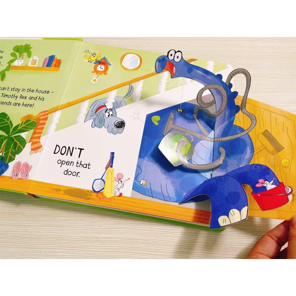 [Edu] Buku Bahasa Inggris Bacaan Anak Children Book Pop Up Peculiar 3D Who Let The Dinosaurs Out ?