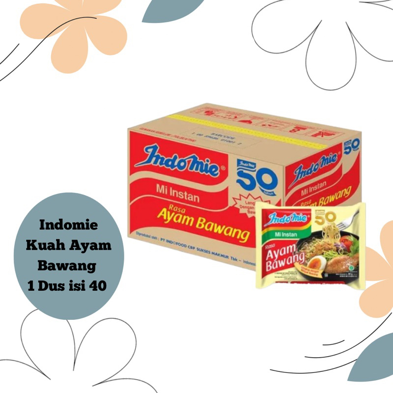 

Indomie Kuah Rasa Ayam Bawang 1 Dus isi 40pcs