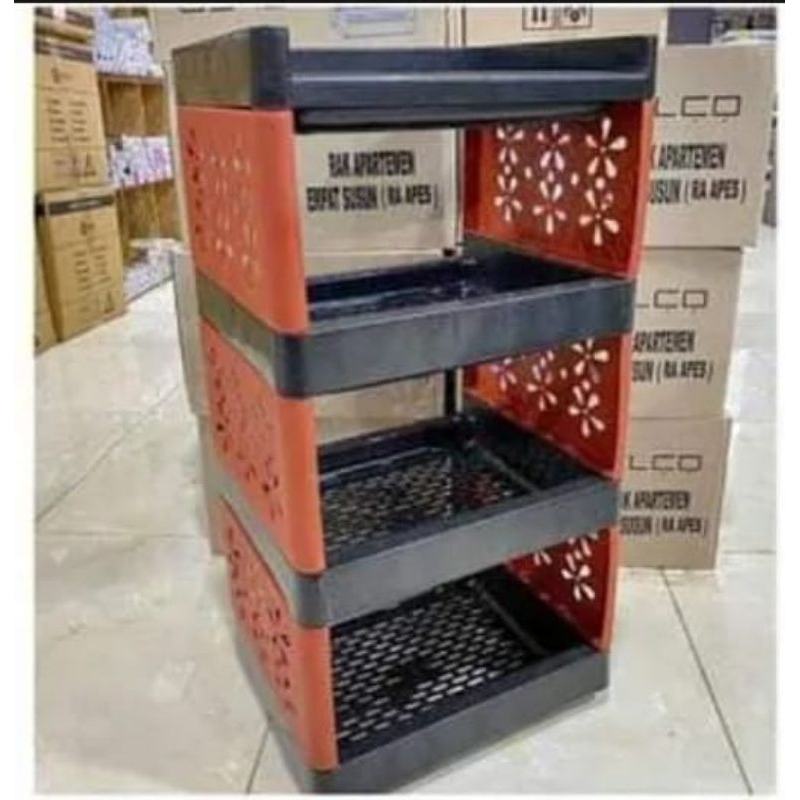 Rak plastik apartemen 4 susun
