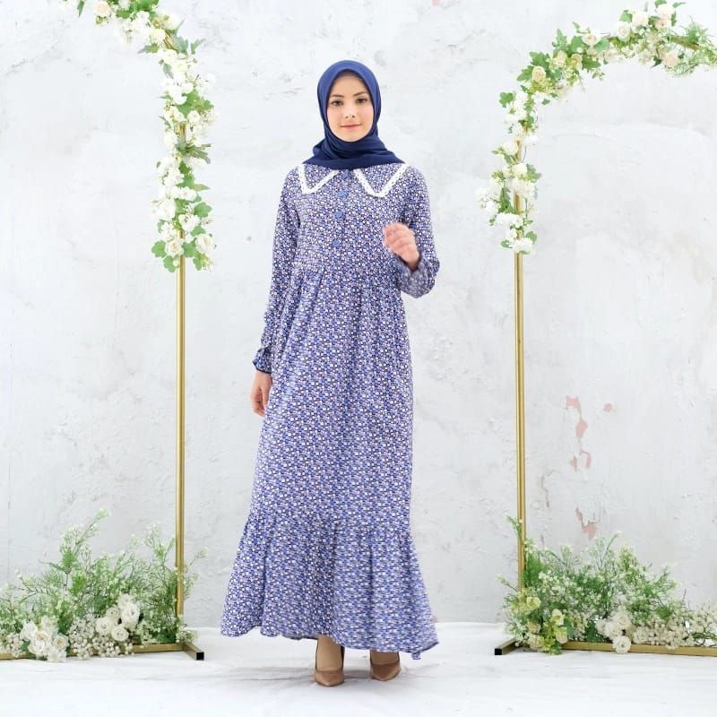 Gamis Rilley Motif Original full tag Cewek Dewasa