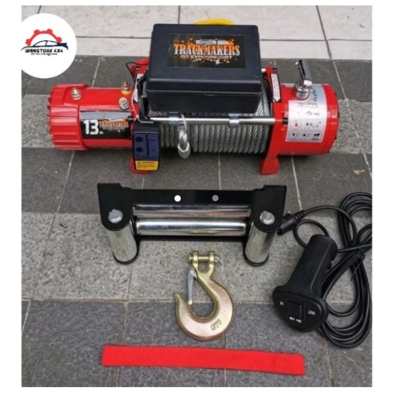 Winch offroad tali derek mobil jimny taft vitara 6,5 TON 13000lbs trackmakers Turtle runva