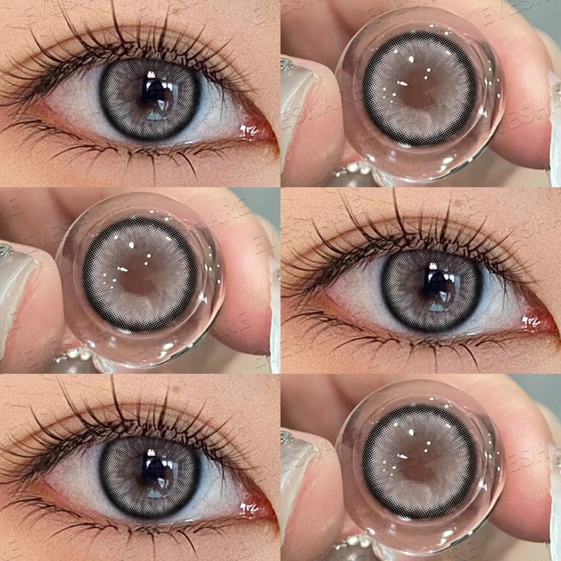 Eyeshare 1 pasang DIAMOND seri softlens blue/grey/brown Lensa Kontak softlens minus 0.00 Diameter 14