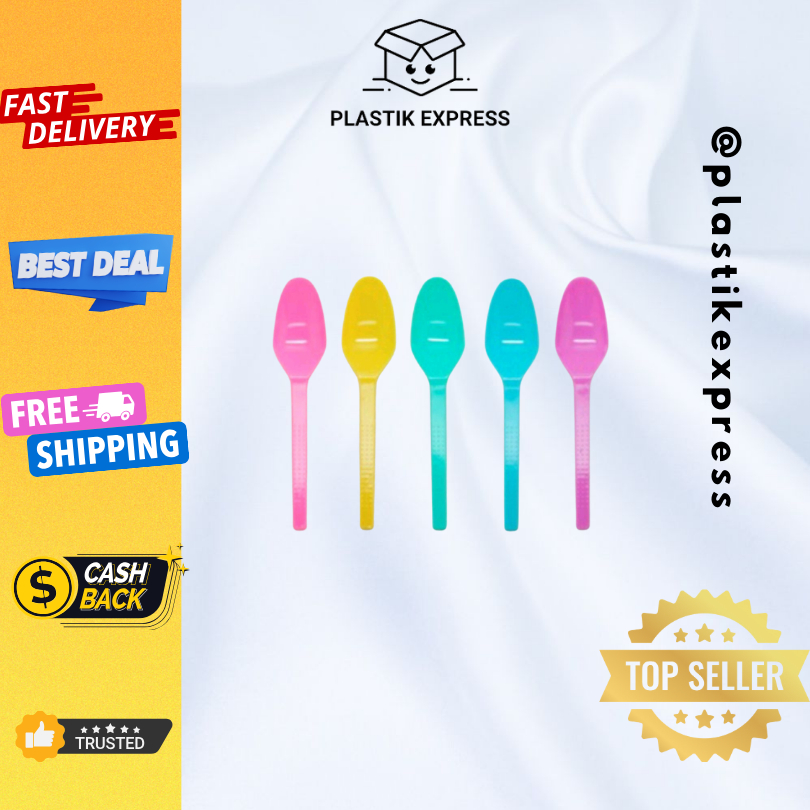 SENDOK TEH LUXOR / sendok jelly luxor/ puding plastik / sendok teh plastik / sendok eskrim plastik /