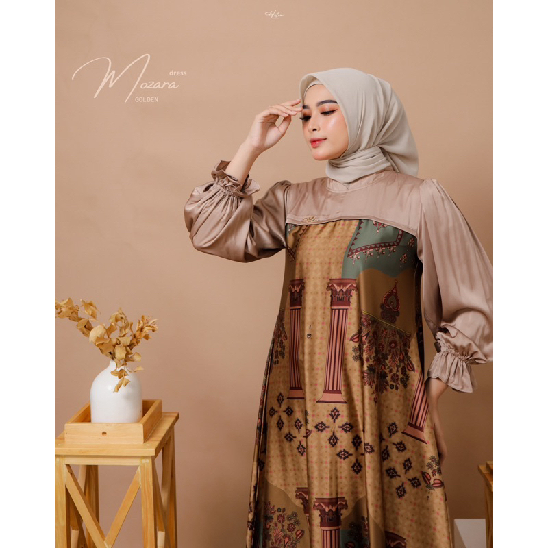 Ready Stock MOZARA DRESS by halwa apparel ( agen resmi halwa apparel )