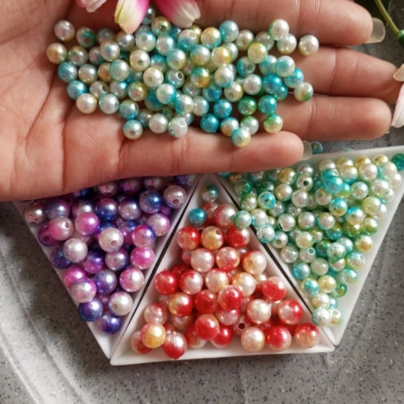 Mutiara Ringan Gradasi  Mutiara Ringan Pelangi Mutiara Ringan 6mm Mutiara Ringan 8mm