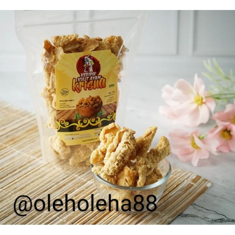 

KERIPIK KULIT AYAM CRIPSY KRISNA 65GR ORIGINAL/BUMBU FREE BUBBLEWRAP