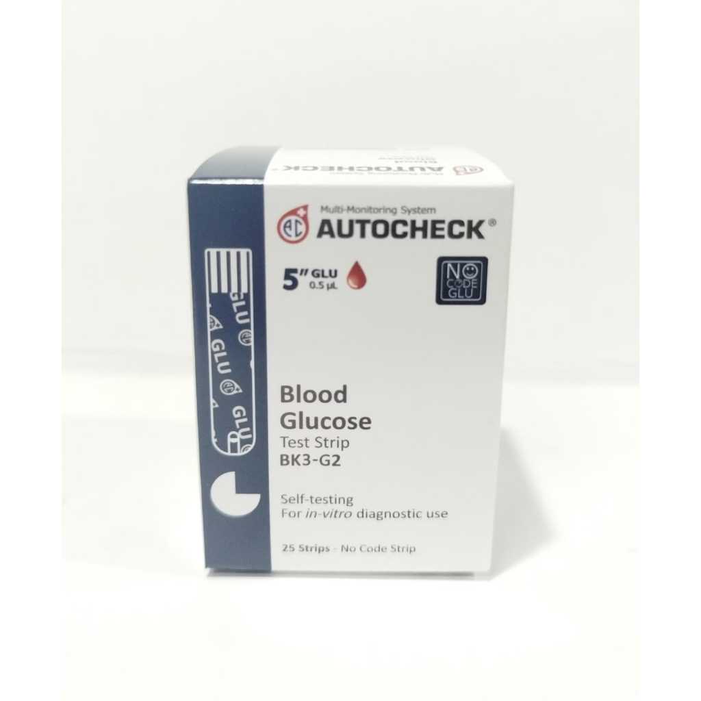 Autocheck Gula Darah 25 Strip Autocheck Auto Check Blood Glucose 25 strip / stick /stik