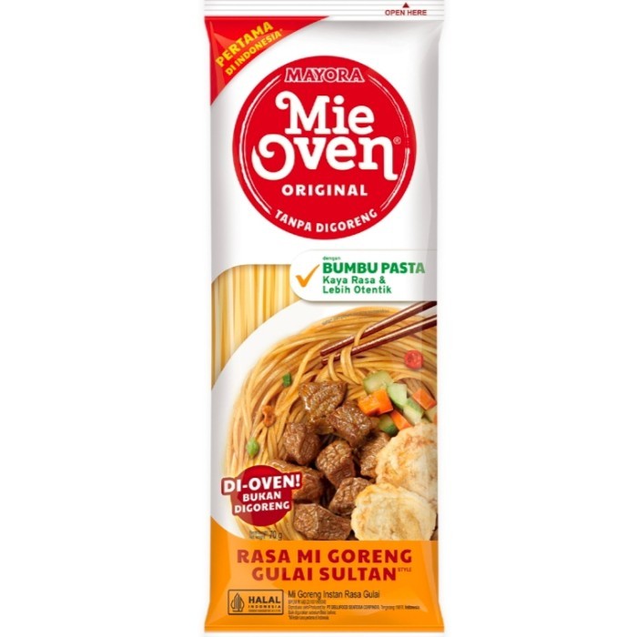 

MIE OVEN MAYORA MIE GORENG RASA GULAI SULTAN 76 GR - MIE INSTAN