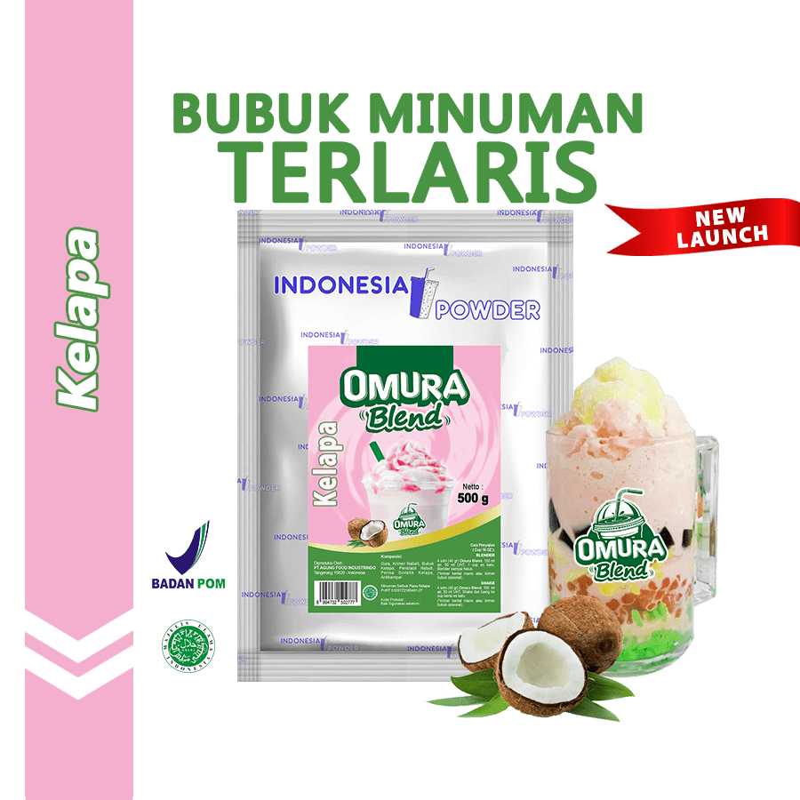 

OMURA Blend Bubuk Minuman Premium Rasa Es Doger / Kelapa Powder Drink 500 Gr Omura Powder