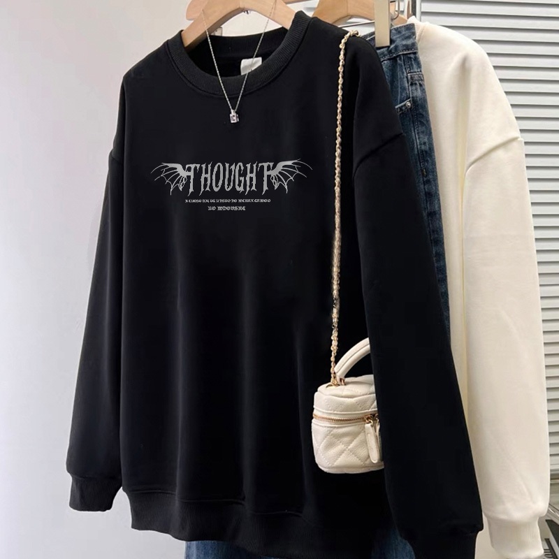 Forteid Sweater Lengan Panjang Oversized Mawar /Switer Wanita Oversize Kaos Korean Style Sweater  Ov
