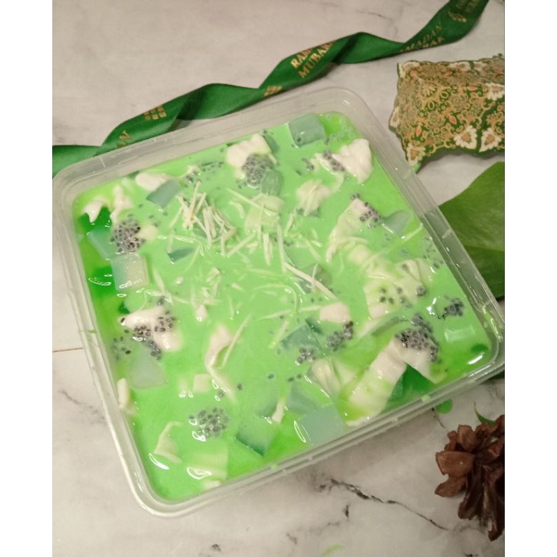 

Buko Pandan Silky Pudding, Es Campur Silky Pudding, Sagoo Jelly Dessert, Pudding Klepon