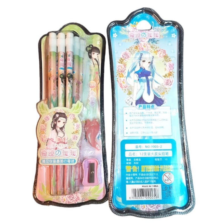 

Stationery Set Pensil 2B Motif Cewe